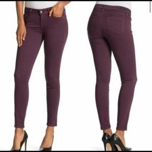 PAIGE Verdugo Ankle Skinny Jeans Aubergine size 24